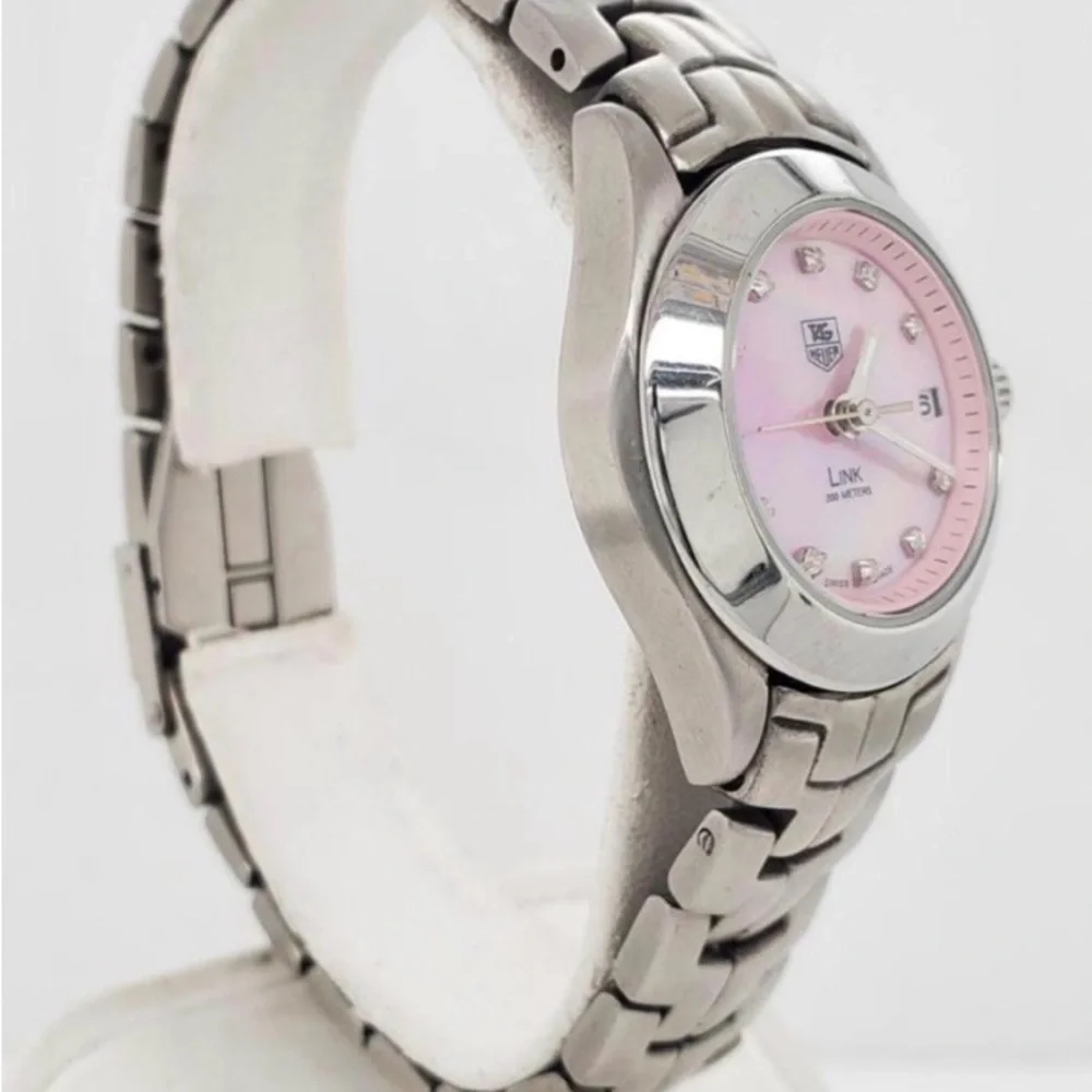 Pink Mother of Pearl Tag Heuer with Eleven Diamonds